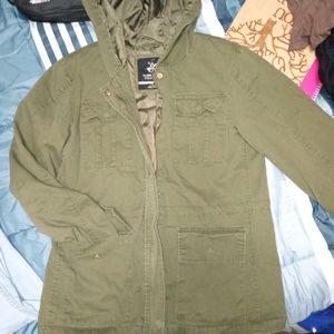 Olive polo woman's light weight jacket
